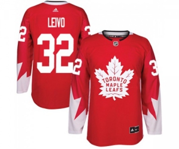 Youth Adidas Toronto Maple Leafs #32 Josh Leivo Authentic Red Alternate NHL Jersey