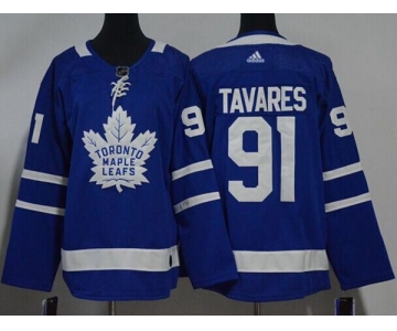 Youth Adidas Toronto Maple Leafs #91 Tavares Authentic Royal Blue Home NHL Jersey