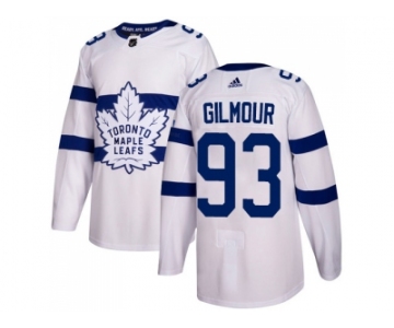 Youth Adidas Toronto Maple Leafs #93 Doug Gilmour White Authentic 2018 Stadium Series Stitched NHL Jersey