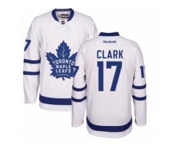 Youth Reebok Toronto Maple Leafs #17 Wendel Clark Authentic White Away NHL Jerseys