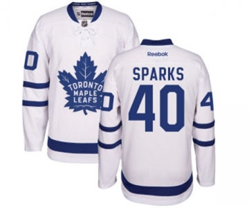 Youth Reebok Toronto Maple Leafs #40 Garret Sparks Authentic White Away NHL Jersey