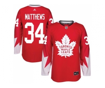 Youth Toronto Maple Leafs #34 Auston Matthews Red Alternate Stitched NHL Jersey
