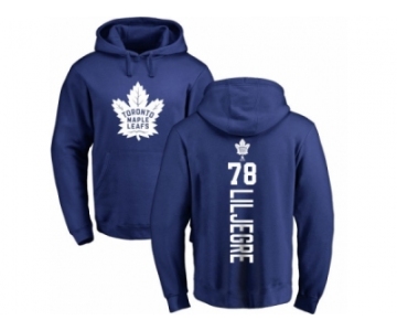 NHL Adidas Toronto Maple Leafs #78 Timothy Liljegren Royal Blue Backer Pullover Hoodie