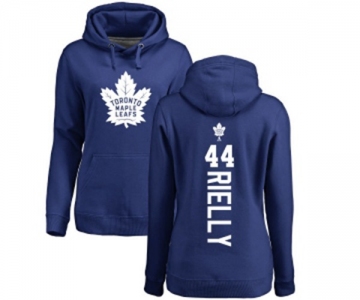 NHL Women Adidas Toronto Maple Leafs #44 Morgan Rielly Royal Blue Backer Pullover Hoodie
