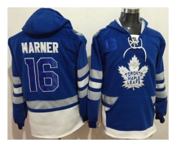 Toronto Maple Leafs #16 Mitchell Marner Blue Name & Number Pullover NHL Hoodie