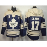 nhl jerseys toronto maple leafs #17 clark blue-cream[pullover hooded sweatshirt][patch C]