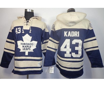 nhl jerseys toronto maple leafs #43 kadri blue-cream[pullover hooded sweatshirt]