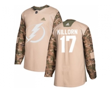 Men Adidas Tampa Bay Lightning #17 Alex Killorn Camo Authentic 2017 Veterans Day Stitched NHL Jersey