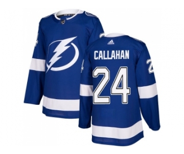 Men Adidas Tampa Bay Lightning #24 Ryan Callahan Blue Home Authentic Stitched NHL Jersey