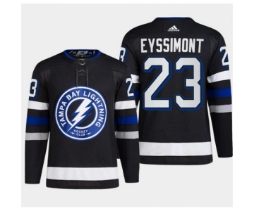 Men Tampa Bay Lightning #23 Michael Eyssimont Black Alternate Premier Breakaway Stitched Jersey