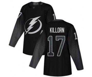 Men's Lightning #17 Alex Killorn Black Alternate Authentic Stitched Hockey Jersey