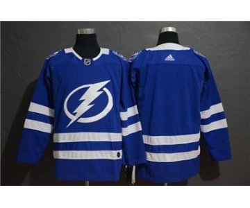 Men's Lightning Blank Blue Stitched Hockey Hockey Jersey