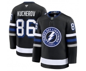Men's Tampa Bay Lightning #86 Nikita Kucherov Black 2024-25 Alternate Stitched Hockey Jersey