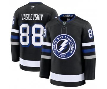 Men's Tampa Bay Lightning #88 Andrei Vasilevskiy Black 2024-25 Alternate Stitched Hockey Jersey