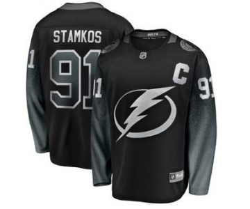 Men's Tampa Bay Lightning #91 Steven Stamkos Black Alternate Hockey Jersey