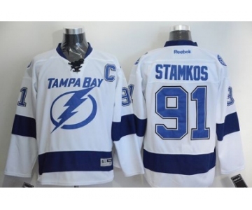 NHL Tampa Bay Lightning #91 Steven Stamkos White New Road Stitched jerseys
