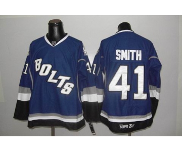 nhl jerseys tampa bay lightning #41 smith blue