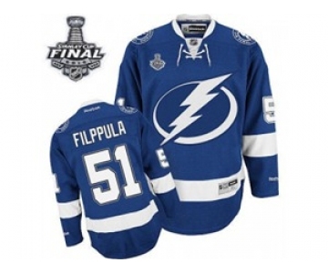 nhl jerseys tampa bay lightning #51 filppula blue[2015 stanley cup]