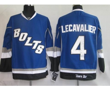 nhl tampa bay lightning #4 vincent lecavalier blue