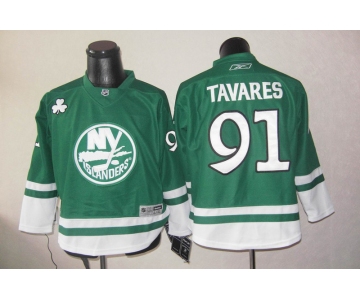 youth nhl jerseys new york islanders #91 john tavares green