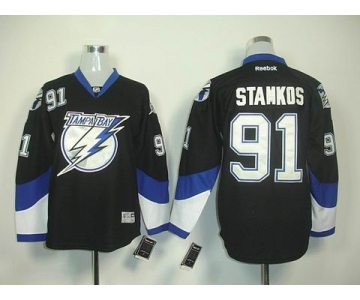 youth nhl jerseys tampa bay lightning #91 stamkos black