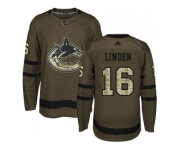 Adidas Vancouver Canucks #16 Trevor Linden Green Salute to Service Stitched NHL Jersey