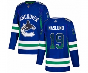 Adidas Vancouver Canucks #19 Markus Naslund Authentic Blue Drift Fashion NHL Jersey