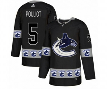 Adidas Vancouver Canucks #5 Derrick Pouliot Authentic Black Team Logo Fashion NHL Jersey