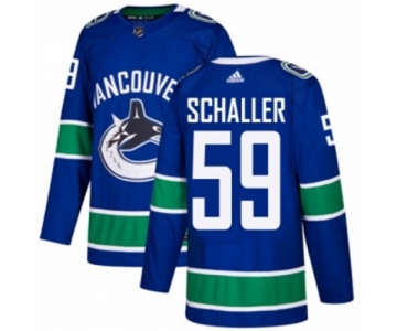 Adidas Vancouver Canucks #59 Tim Schaller Authentic Blue Home NHL Jersey