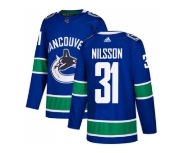 Men Adidas Vancouver Canucks #31 Anders Nilsson Blue Home Authentic Stitched NHL Jersey