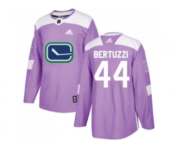 Men Adidas Vancouver Canucks #44 Todd Bertuzzi Purple Authentic Fights Cancer Stitched NHL Jersey