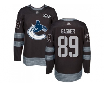 Men Adidas Vancouver Canucks #89 Sam Gagner Black 1917-2017 100th Anniversary Stitched NHL Jersey