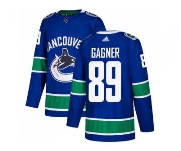 Men Adidas Vancouver Canucks #89 Sam Gagner Blue Home Authentic Stitched NHL Jersey