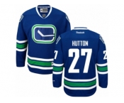 Men's Reebok Vancouver Canucks #27 Ben Hutton Authentic Royal Blue Third NHL Jersey