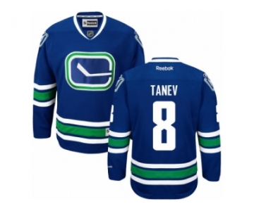 Men's Reebok Vancouver Canucks #8 Christopher Tanev Authentic Royal Blue Third NHL Jersey
