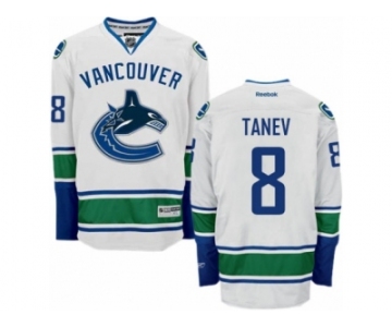 Men's Reebok Vancouver Canucks #8 Christopher Tanev Authentic White Away NHL Jersey