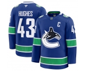Men's Vancouver Canucks #43 Quinn Hughes Blue 2024-25 Home Stitched Hockey Jersey