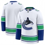 Men's Vancouver Canucks Blank White 2024-25 Away Stitched Hockey Jersey