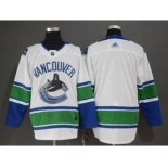Men's Vancouver Canucks Blank White Stitched Hockey Jersey