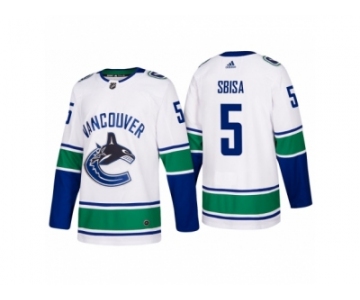 Men's adidas Vancouver Canucks #5 Luca Sbisa 2017-2018 Season Away Jersey