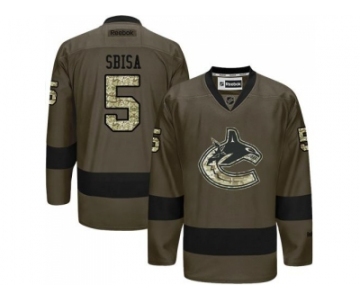 Vancouver Canucks #5 Luca Sbisa Green Salute to Service Stitched NHL Jersey