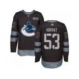 Vancouver Canucks #53 Bo Horvat Black 1917-2017 100th Anniversary Stitched NHL Jersey