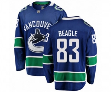 Vancouver Canucks #83 Jay Beagle Fanatics Branded Blue Home Breakaway NHL Jersey