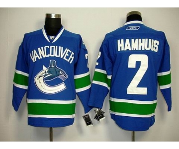nhl jerseys vancouver canucks #2 hamhuis blue