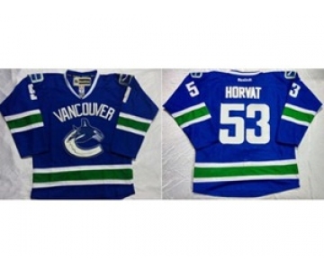 nhl jerseys vancouver canucks #53 bo horvat blue