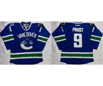 nhl jerseys vancouver canucks #9 brandon prust blue