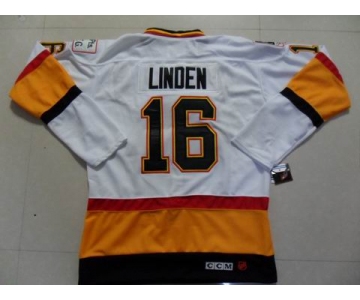 nhl vancouver canucks #16 linden whiteorange ccm