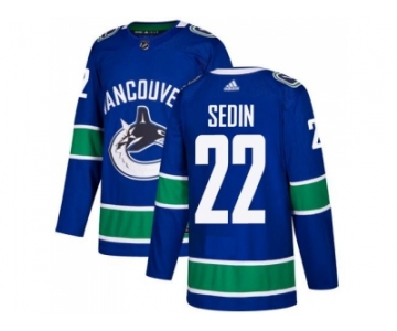 Youth Adidas Vancouver Canucks #22 Daniel Sedin Blue Home Authentic Stitched NHL Jersey