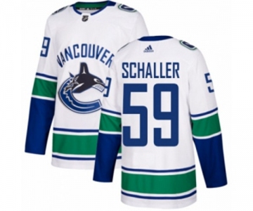 Youth Adidas Vancouver Canucks #59 Tim Schaller Authentic White Away NHL Jersey