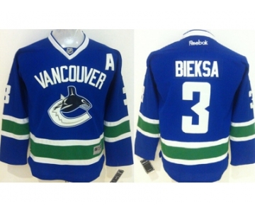 youth nhl jerseys vancouver canucks #3 kevin bieksa blue